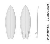 surfboard empty realistic... | Shutterstock .eps vector #1928038505