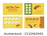 get free tacos loyalty promo... | Shutterstock .eps vector #2112463442