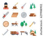 Vector Lumberjack Icons Set In...