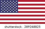 fourth july  flat american flag ... | Shutterstock . vector #289268825