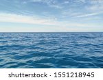 Blue Ocean  Water Surface And...