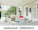 Small photo of Luxury modern home sun porch