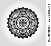 round mandela on white isolated ... | Shutterstock .eps vector #2108856035