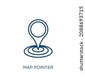 map pointer icon. thin linear... | Shutterstock .eps vector #2088693715