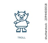 Troll Icon. Thin Linear Troll...