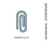 paper clip icon. thin linear... | Shutterstock .eps vector #2103028168