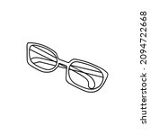 single hand drawn glasses.... | Shutterstock .eps vector #2094722668