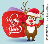 happy new year flyer design.... | Shutterstock .eps vector #1211183518