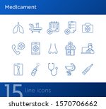 medicament icons. set of line... | Shutterstock .eps vector #1570706662