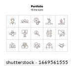 portfolio icons. line icons... | Shutterstock .eps vector #1669561555