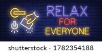 relax for everyone neon sign.... | Shutterstock . vector #1782354188