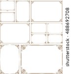 decorative vintage frames and... | Shutterstock .eps vector #488692708