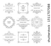 set of elegant wedding menu... | Shutterstock .eps vector #1511707088