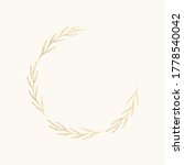 golden wreath with fancy leaves.... | Shutterstock .eps vector #1778540042