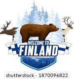 vector finland winter forest... | Shutterstock .eps vector #1870096822