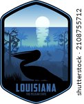 Louisiana Vector Label With...