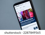 Small photo of Closeup of the homepage of The SCIENTIFIC REPORTS Journal on a smartphone. It is a peer-reviewed academic journal published by Nature Portfolio: Dhaka, Bangladesh- April 11, 2023