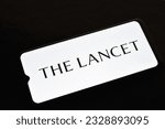 Small photo of Selective focus of The LANCET Journal logo. It is a weekly peer reviewed medical journal. It is also the world's highest impact and one of the oldest academic journal: Dhaka, Bangladesh- July 6, 2023
