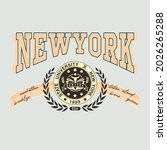 vintage college new york slogan ... | Shutterstock .eps vector #2026265288
