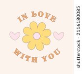 in love with you slogan print... | Shutterstock .eps vector #2116180085