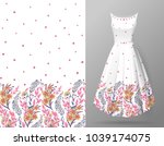 cute pattern in small flowers... | Shutterstock .eps vector #1039174075