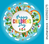 happy childrens day background. ... | Shutterstock .eps vector #410502175