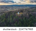 A Small Chapel On A Hill In The ...