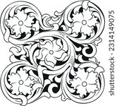 floral pattern carving sheridan style