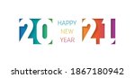 happy new year 2021  horizontal ... | Shutterstock .eps vector #1867180942