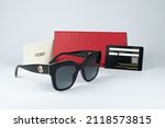 Small photo of Breza, Bosnia and Herzegovina 01.31.2022. Fendi sunglasses