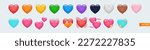 heart emojis set. sparkling ...