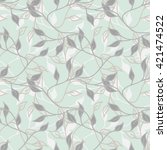 leaves seamless pattern | Shutterstock .eps vector #421474522