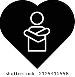 hug icon. simple illustration... | Shutterstock .eps vector #2129415998