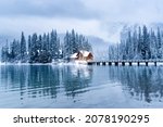 Emerald lake lodge in winter