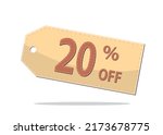 20  off tag in yellow color... | Shutterstock .eps vector #2173678775