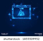 the hologram tablet. a tablet... | Shutterstock .eps vector #1855509952