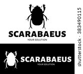 the vector logo of the scarab... | Shutterstock .eps vector #383490115