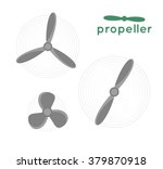 Three Retro Propellers Vector...