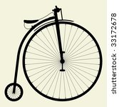 Penny Farthing Bicycle Vector 01