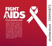 aids awareness ribbon design... | Shutterstock .eps vector #350943872