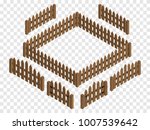 Wooden Isometric Fences And...