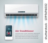 air conditioner vector... | Shutterstock .eps vector #1095696032