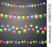 christmas lights. colorful... | Shutterstock .eps vector #1228217122