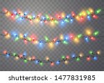 christmas lights. xmas string ... | Shutterstock .eps vector #1477831985