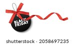 black friday sale black label... | Shutterstock .eps vector #2058697235