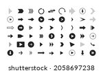 vector arrows set. arrow icons. ... | Shutterstock .eps vector #2058697238