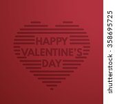 happy valentines day greeting... | Shutterstock .eps vector #358695725