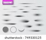 shadows set isolated on... | Shutterstock .eps vector #749330125