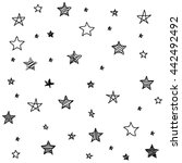 pattern of star doodle | Shutterstock .eps vector #442492492