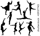 collection of vector dance... | Shutterstock .eps vector #43937743